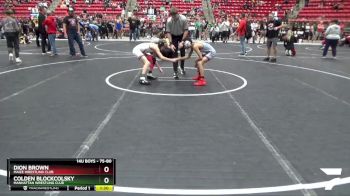 75-80 lbs 3rd Place Match - Colden Blockcolsky, Manhattan Wrestling Club vs Dion Brown, Maize Wrestling Club