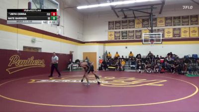 133 lbs Champ. Round 1 - Zeth Cerda, Fresno City College vs Nate Barrios, Delta College
