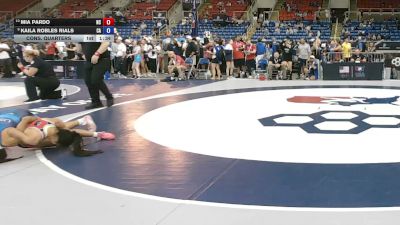 95 lbs Cons. Quarters - Mia Pardo, North Carolina vs Kaila Robles Rials, California
