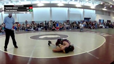 117 lbs Champ. Round 1 - Liam Shumate, Rural Retreat vs Mathew Ordaz, Ranger Wrestling Club