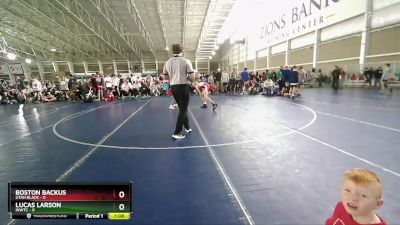 87 lbs Round 2 (4 Team) - Boston Backus, Utah Black vs Lucas Larson, INWTC