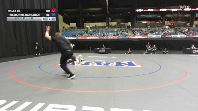 138 lbs Cons. Semi - Samantha Barragan, Texas Wesleyan vs Haley Le, Evergreen State