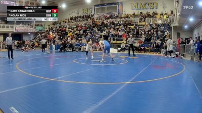 121 lbs Quarterfinal - Nate Caracciolo, Hempfield Area vs Nolan Rice, Connellsville