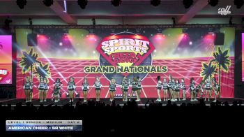 American Cheer - SR WHITE [2026 L1 Senior - Medium Day 2] 2026 Spirit Sports Grand Nationals