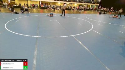 7th - 8th grade - 93 Champ. Round 1 - Carter Pochinski, Sebolt Wrestling Academy vs Joshua Bratten, Big Game Wrestling Club