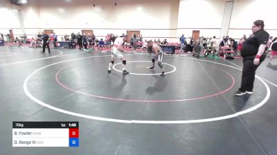 70 kg Semis - Boyd Fowler, Sunnyvale Wrestling Club vs David Range III, Ohio