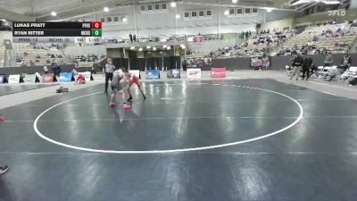 144 lbs Semis & 1st Wb (8 Team) - Ryan Ritter, Millington Central High School vs Lukas Pratt, Pigeon Forge High School