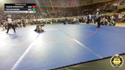 G5A-120 lbs Semifinal - Baylor Moore, Cordell-Girls vs Gracie Springfield, Heavener-Girls