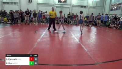 85 lbs Round 1 - Lucas Mazzarella, Rogue W.C. (OH) vs Bryce Myers, West Virginia Wild