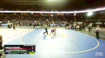 I-126 lbs 5th Place Match - Samson McKissick Staley, Pittsford vs Nikolas Massaro, St Joeseph Collegiate Institute