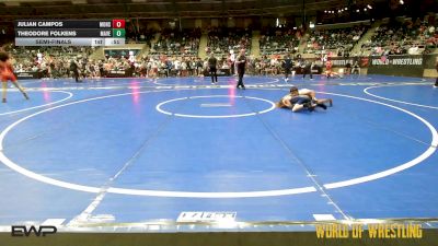67 lbs Semifinal - Julian Campos, Monster Garage vs Theodore Folkens, Maverick