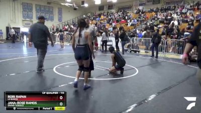 115 lbs Cons. Round 4 - Jana-Rose Ramos, Grand Terrace vs Rori Rapan, La Quinta