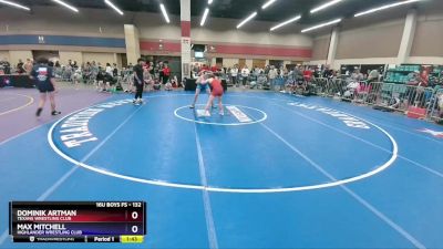 132 lbs Cons. Round 5 - Dominik Artman, Texans Wrestling Club vs Max Mitchell, Highlander Wrestling Club