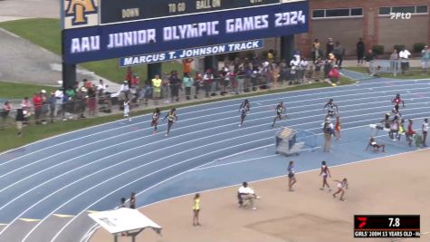 Youth Girls' 200m, Finals 1 - Age 13