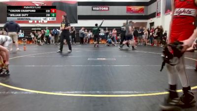 75 lbs Semifinal - Colton Crawford, Knights Youth Wrestling vs William Duty, Eastside Youth Wrestling