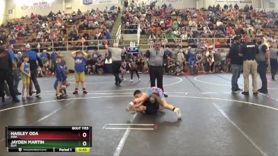 80 lbs Cons. Round 1 - Jayden Martin, DLM vs Haisley Oda, GWA