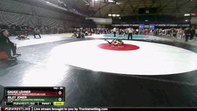 96 lbs Cons. Round 4 - Gauge Lehner, Cle Elum Mat Miners Wrestling Club vs Riley Joner, South West Washington Wrestling Club