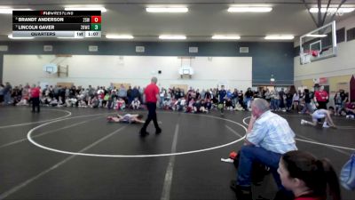 75 lbs Quarters - Lincoln Gaver, 208 Badgers Wrestling Club vs Brandt Anderson, 208 Spartan WC