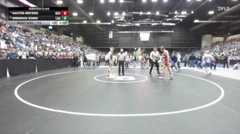 175 lbs Champ. Round 1 - Brennan Jones, Lenexa - St. James Academy HS vs Dalton Meyers, Hays
