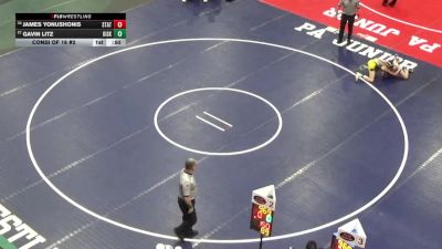 89 lbs Consi Of 16 #2 - James Yonushonis, State College vs Gavin Litz, Kiski