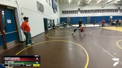 45-49 lbs Round 3 - Cleto Saldana, Powell Wrestling Club vs Ty Dewey, Greybull Basin Athletic Club