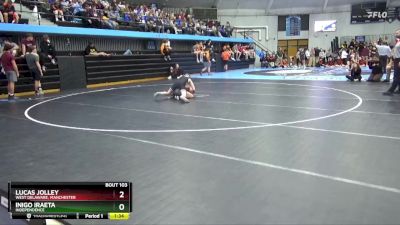 JV-8 lbs Round 2 - Lucas Jolley, West Delaware, Manchester vs Inigo Iraeta, Independence