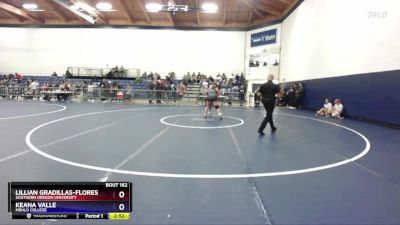 180 lbs 3rd Place Match - Keana Valle, Menlo College vs Lillian Gradillas-Flores, Southern Oregon University