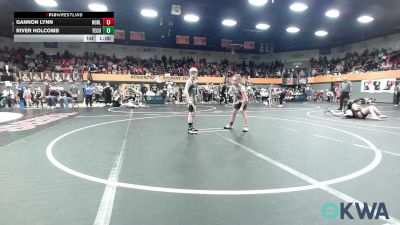 80 lbs Consi Of 4 - Gannon Lynn, Noble Takedown Club vs River Holcomb, Tecumseh Youth Wrestling