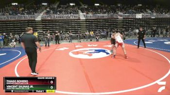 165 lbs 5th Place Match - Vincent Salinas Jr., Worland Wrestling Club vs Thiago Romero, Rawlins Wrestling Club