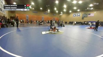 110 lbs Cons. Semi - Isabella Munguia, Ernest Righetti vs Anahis Tenorio, Pioneer Valley