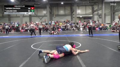 120 lbs Champ. Round 1 - Jazlene Kirk, Wellsville vs Alyssa Calovich, Chapman