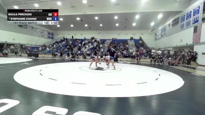138 lbs 1st Place Match - Dalila Preciado, Cerritos College vs Stephanie Chavez, Menlo College