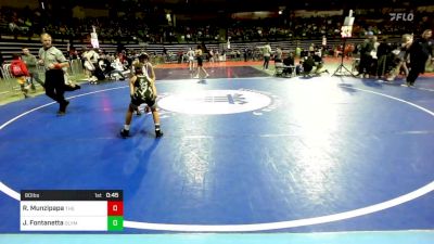 80 lbs Round Of 16 - Rocco Munzipapa, The Hunt Wrestling Club vs Joseph Fontanetta, Olympic