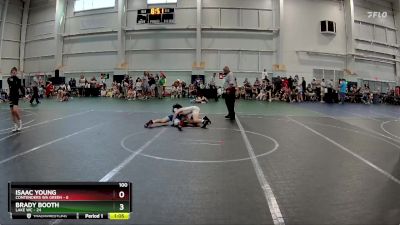 100 lbs Round 1 (8 Team) - Brady Booth, Lake WC vs Isaac Young, Contenders WA Green