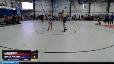 130 lbs Champ. Round 1 - Dakota Whitman, Iowa Central Community College vs Alicia Felker, Augustana (IL)