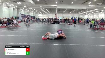 105 lbs 1st Place Match - Ty Valenzuela, The Wrestling Center vs Chase Williams, River