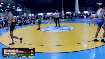 120 lbs Placement Matches (8 Team) - Thomas Egley, GREAT BRIDGE WRESTLING CLUB vs Drew Lawrence, NORTH CAROLINA WRESTLING FACTORY - BLUE