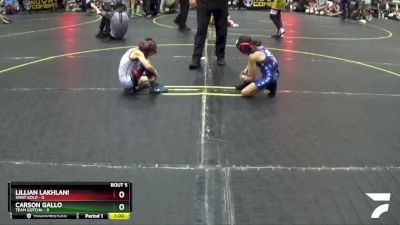 46 lbs Semis & 1st Wrestleback (8 Team) - Lillian Lakhlani, SWAT Gold vs Carson Gallo, Team Gotcha