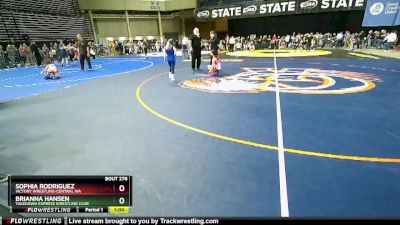 92 lbs Quarterfinal - Sophia Rodriguez, Victory Wrestling-Central WA vs Brianna Hansen, Takedown Express Wrestling Club