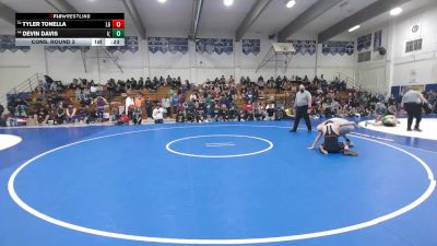 161 lbs Cons. Round 2 - Tyler Tonella, Los Gatos vs Devin Davis, Independence (Bakersfield)