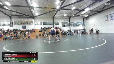 285 lbs Semifinal - Kaleb Abad, Marian University (IN) vs Johnny Cruz, Indiana Tech