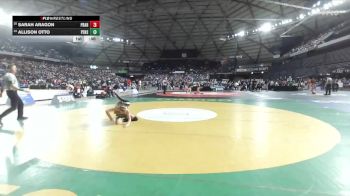 Girls 3A 110 lbs Cons. Round 1 - Allison Otto, Peninsula (Girls) vs Sarah Aragon, Prairie (Girls)