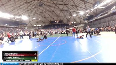 62 lbs Champ. Round 1 - Colvin Campbell, Clark County Youth Wrestling vs Jhace Rhodes, Kitsap Ironman Wrestling Club