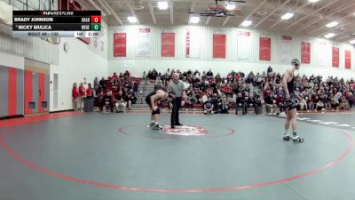 132 lbs Quarterfinal - Nicky Mulica, West Geauga vs Brady Johnson, Chardon