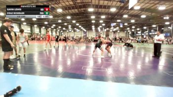 132 lbs Rr Rnd 2 - Gavin Lewis, Indiana Outlaws Black vs Cole Schisler, Parabellum Wrestling Academy