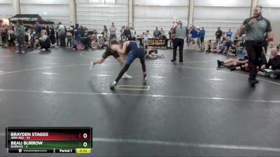 100 lbs Round 1 (6 Team) - Brayden Staggs, Ares Red vs Beau Burrow, BadBass