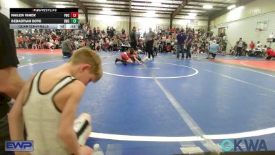 70-75 lbs Quarterfinal - Hailen Hiner, Pawnee Wrestling Club vs Sebastian Soto, Bartlesville Wrestling Club