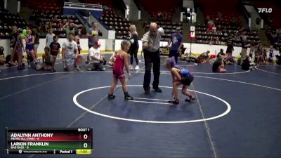 53 lbs Finals (2 Team) - Adalynn Anthony, Metro All Stars vs Larkin Franklin, Bad Bass