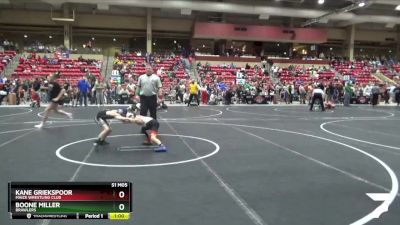 58 lbs Quarterfinal - Kane Griekspoor, Maize Wrestling Club vs Boone Miller, Brawlers