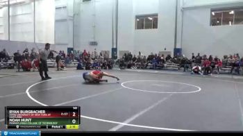 141 lbs Champ. Round 1 - Ryan Burgbacher, State University Of New York At Cortland vs Noah Hunt, Pennsylvania College Of Technology